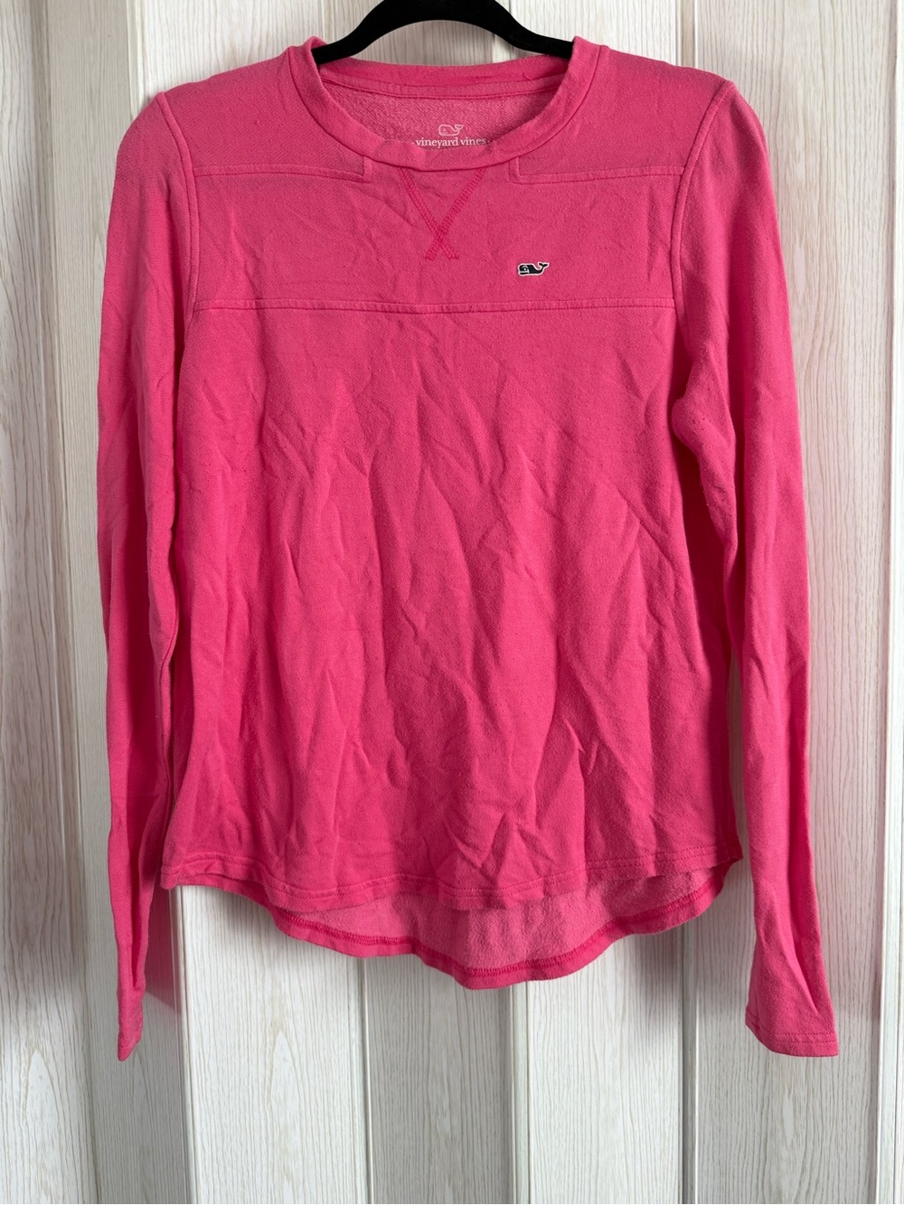Vineyard Vines Hot Pink Long-Sleeve Crewneck shirt